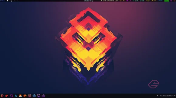 Garuda Wayfire Linux live with 64GB USB Stick