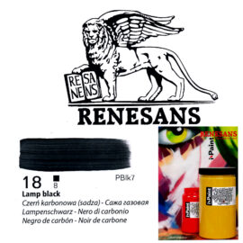 Acrylic Color 500ML I-PAINT RENESANS – 18 LAMP BLACK